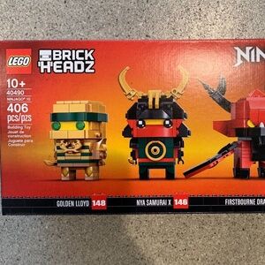 LEGO BRICK'H'EADZ " Ninjago 10th Anniversary***" 40490 UNOPENED